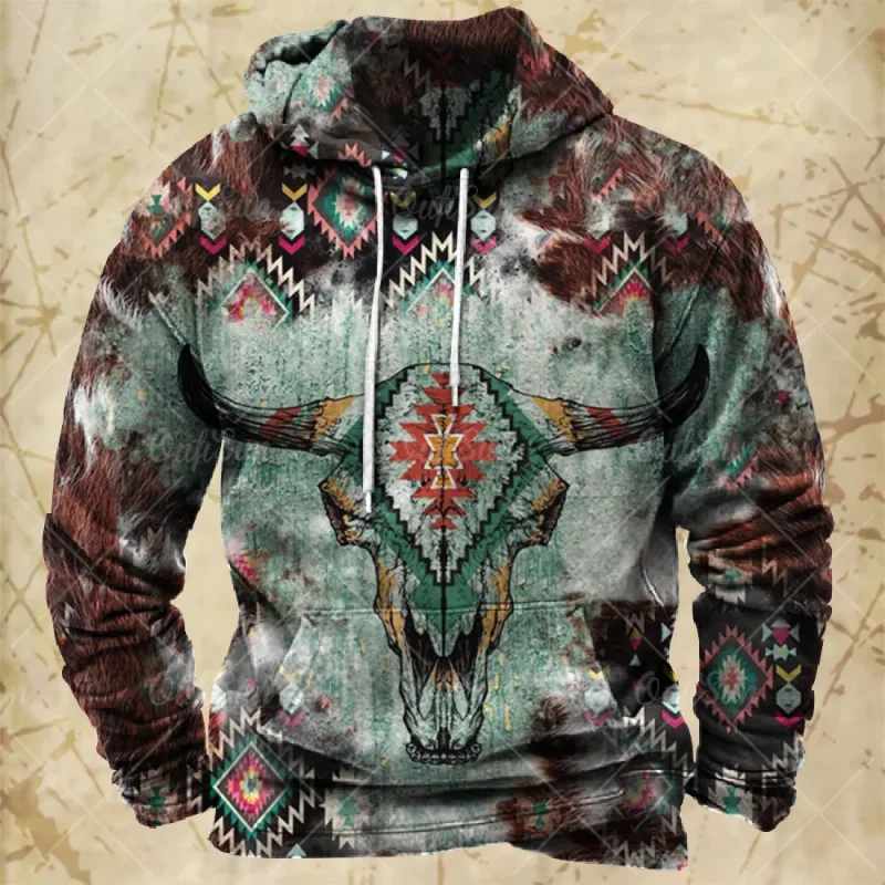 Vintage Hoodie For Men Harajuku 3D Print Autumn Long Sleeve Sweatshirts Oversized Y2k Clothing Men's Hoodies Fashion Streetwear — image 6