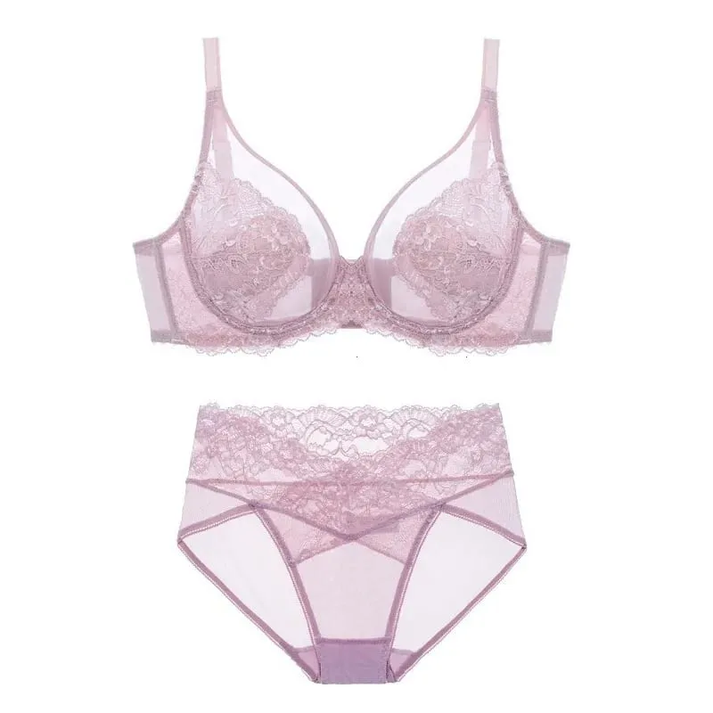 Ultra-Thin Women's Bra Full Cup Gathered Underwear Set for Flattering Bustline and Preventing Sagging No Side Breast Collection — image 5