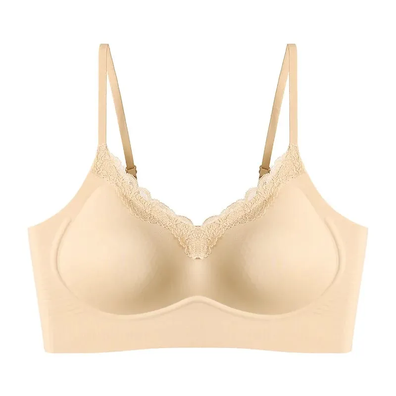 Women's lingerie for small busts enhancing and enlarging the appearance of flat chest thickened seamless design gathering sid — image 8