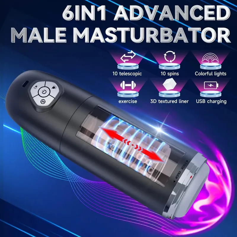 Automatische Teleskop Rotierenden Männlichen Masturbator Tasse Pussy Echte Vagina Masturbation Blowjob Erwachsene Sex Maschinen Sex Spielzeug für Männer