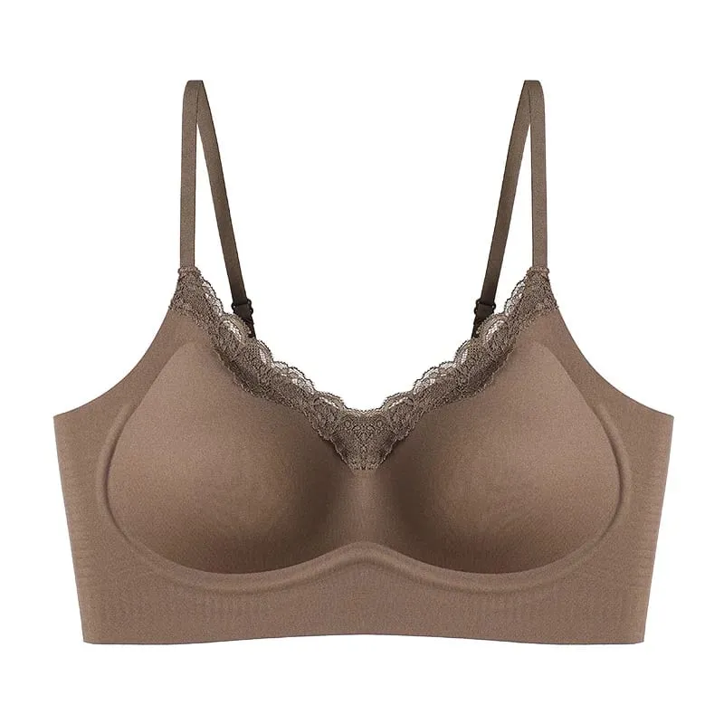 Women's lingerie for small busts enhancing and enlarging the appearance of flat chest thickened seamless design gathering sid — image 9