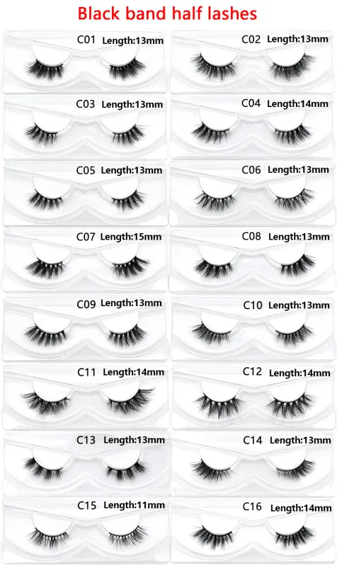 Bulk Items 10/30/60/100 Pairs Mink Half Lashes Natural Long Fluffy Wispy Half False Eyelashes Extension Lightweight Short Lashes