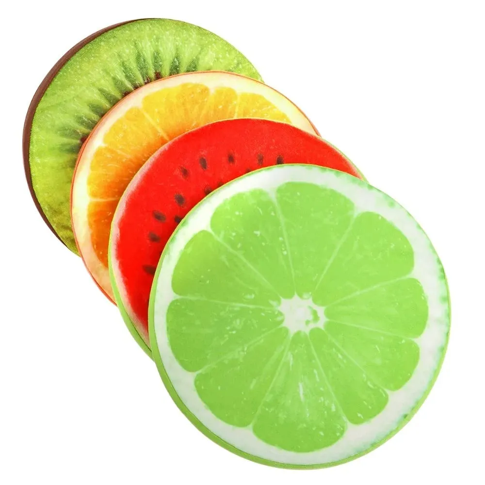 Kindergarten Soft Sofa Pillow Funny Fruit Seat Pads Chair Cushions Seat Pads Round Pillow — image 4