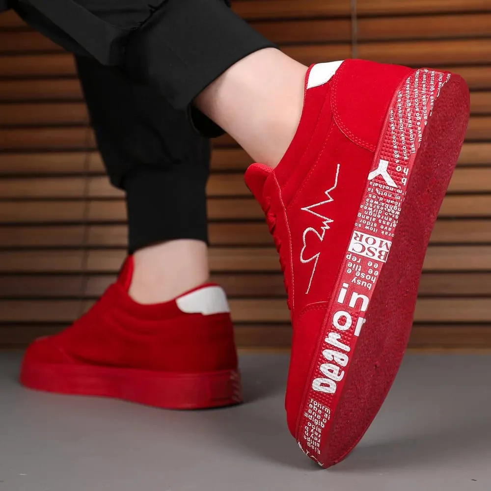 Men's lightweight casual sneakers. Everyday outdoor running and skate shoes for men. Colors: black and red. Sizes: 39 to 48. — image 3