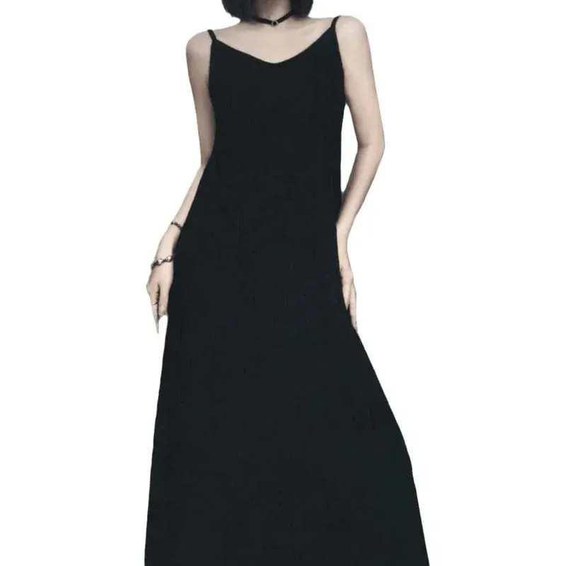 Sweet Summer Plus Size Dress Women Loose Ruffled Sleeveless Long Dress Lazy Style Solid Color High End — image 6