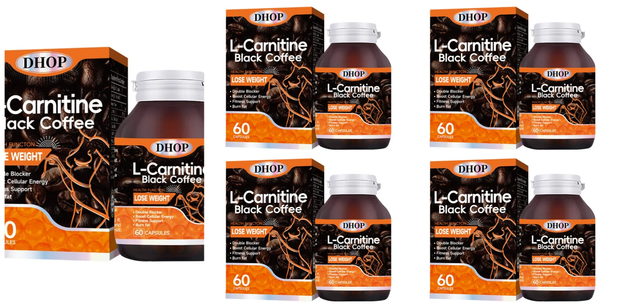 L-Carnitine Black Coffee Capsules - Weight Management & Fat Metabolism Support Cellular Energy Booster Fitness 60 Capsules — image 11