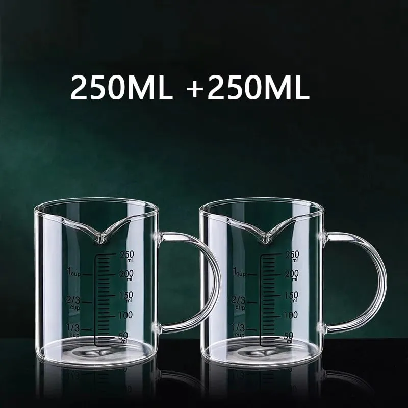 1/2pcs Glass Measuring Cup With Handle Heat-resistant Laboratory Beaker Kitchen Milk Coffe Measuring Mug 250/350/500/1000ml — image 17