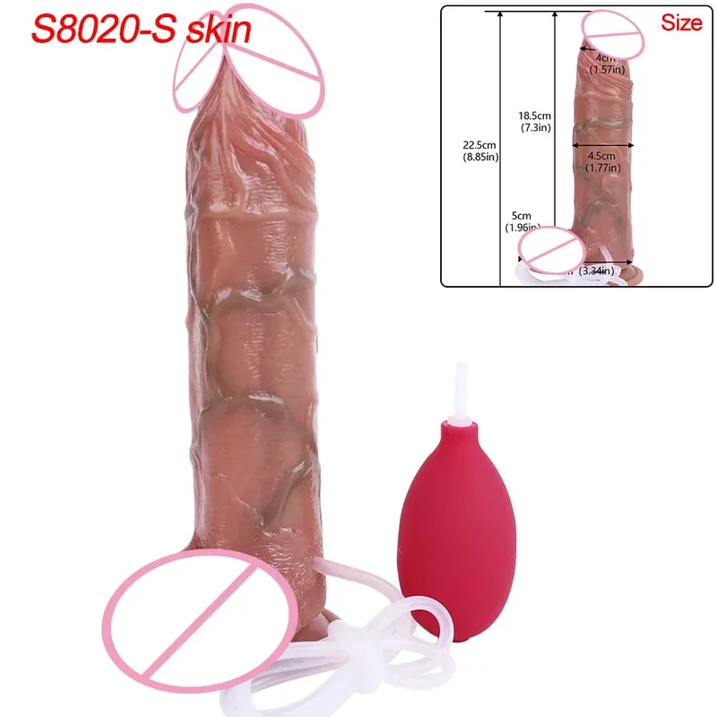 Deep Veins Ultra Squirting Dildo Silicone Skin Touch Long Ejaculating Butt Plug For Men Women G-Spot Stimulate 18+ Sex Toys — image 9