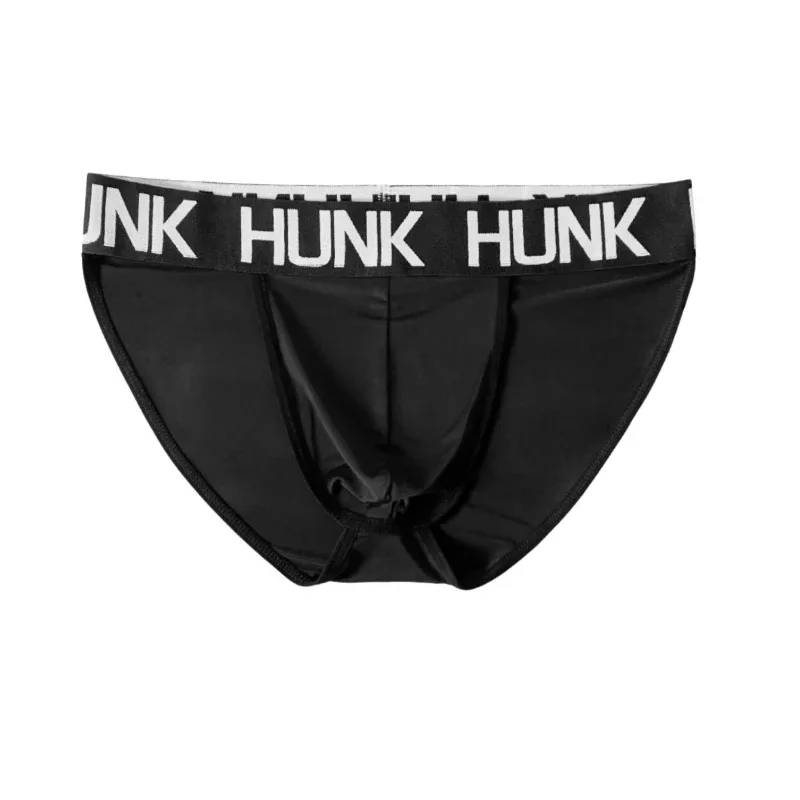 Sexy Men Low Rise High Cut Bikini Briefs Ice Silk Soft Lightweight Breathable Underwear Sport Workout Daily Single Underpants