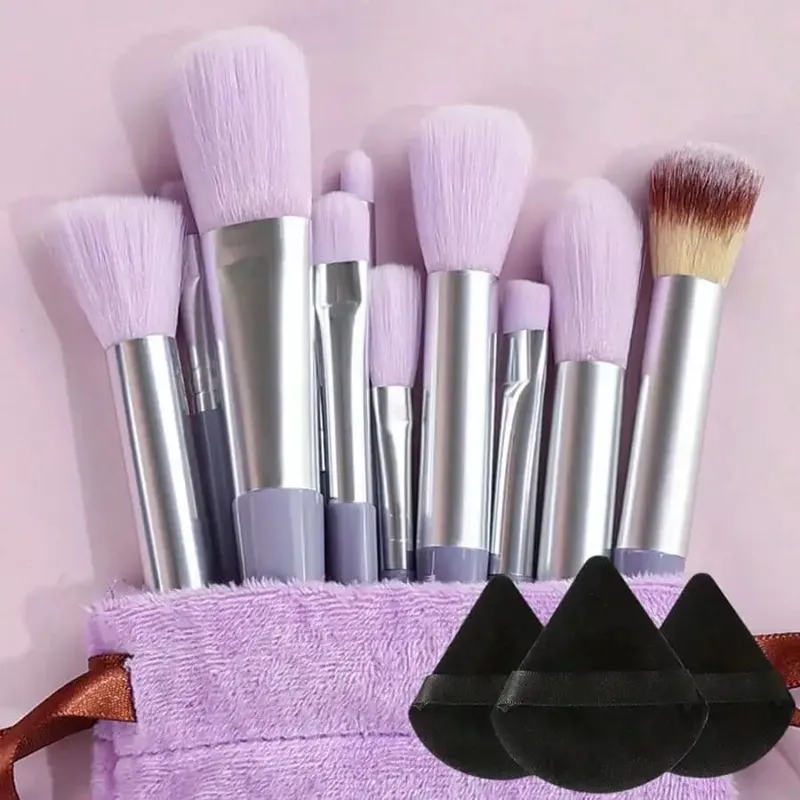 Makeup Brush Set Soft Fluffy Professional Cosmetic Foundation Powder Eyeshadow Kabuki Blending Make Up Brush Beauty Tool Makeup Sponge Storage Bag — image 8