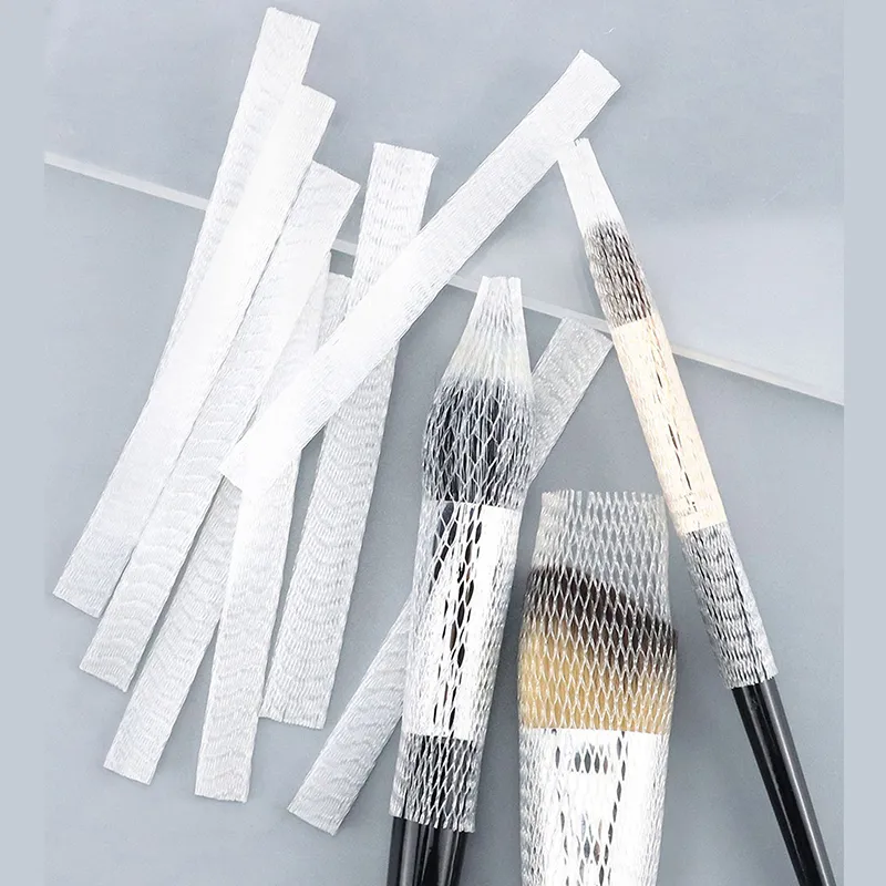 【M】20Pcs Mesh Flexible Net Protectors Cover Sheath Beauty White Cosmetic Make Up Brushes Guards Convenient Tool — image 1
