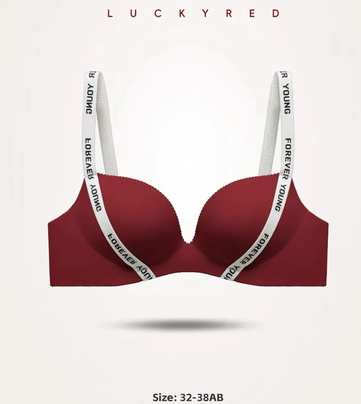 Sexy Red Push up Bra Set for Small Breasts Anti-Sagging Comfortable Breathable Wedding Lingerie Set without Underwire — image 9