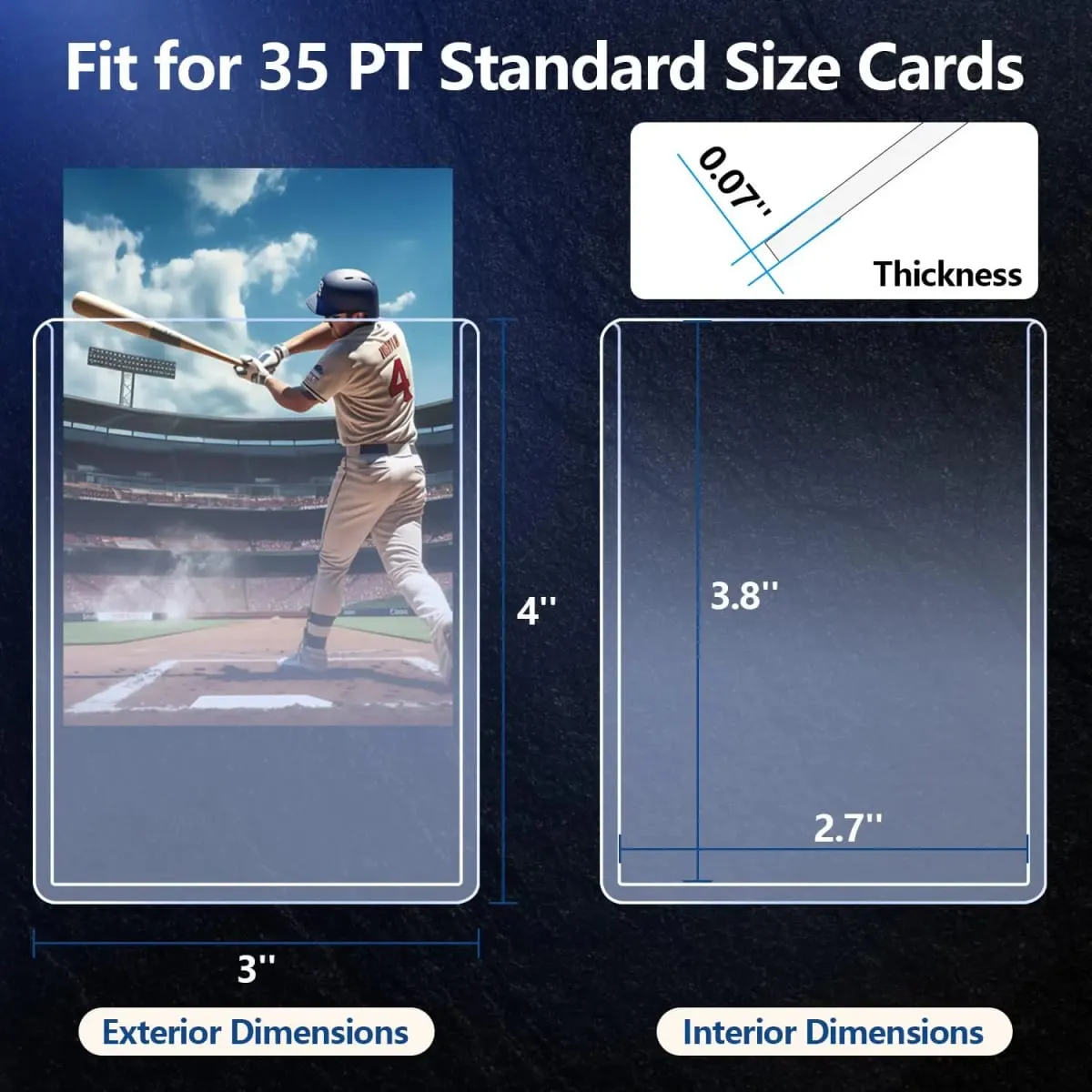 25-150pcs Hard Protective Film Card Sleeves Anti Scratch Holder Protector Fit For YuGiOh Pokemon baseball Sports Cards Toy — image 3