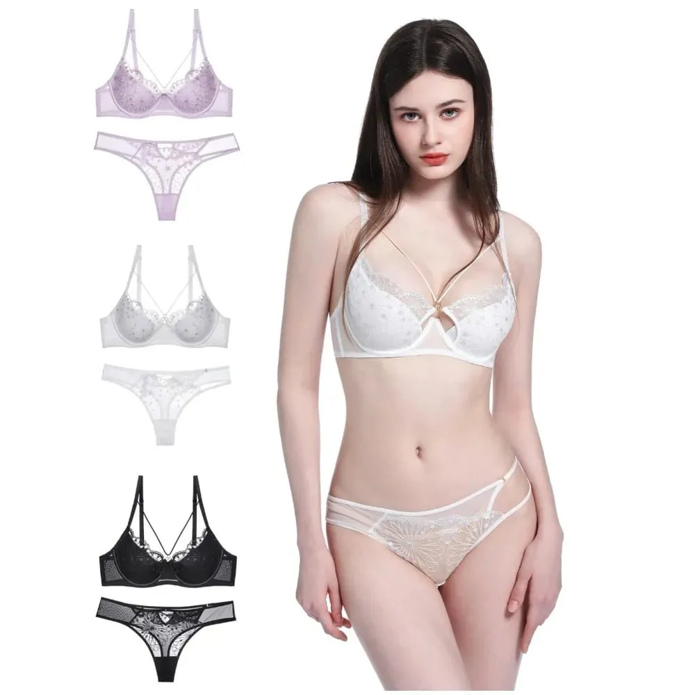 Pure Desire Sexy French Lace Bra For Women Summer Thin Cup Push‑Up Brassiere Casual Fashion Lingerie Underwear 34‑40 BANERDANNI — image 6