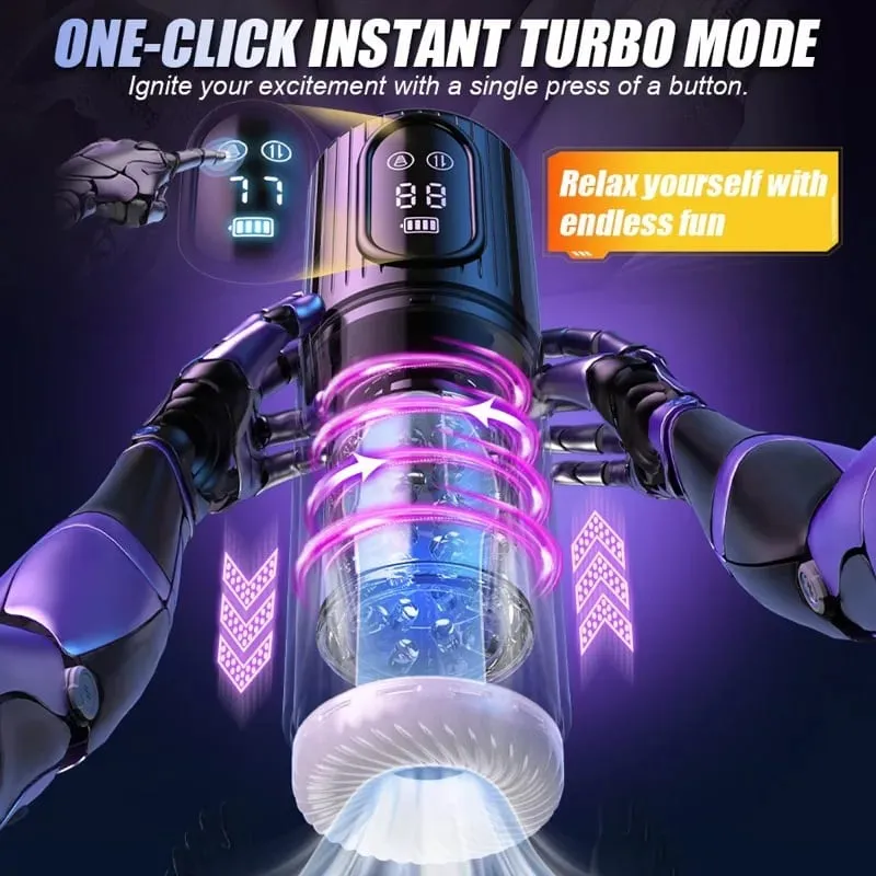 Automatic Thrusting Rotating Male Masturbator Cup Sucking Penis Pump Oral Simulatior Adult Sex Machines Erotic Products for Men — image 2