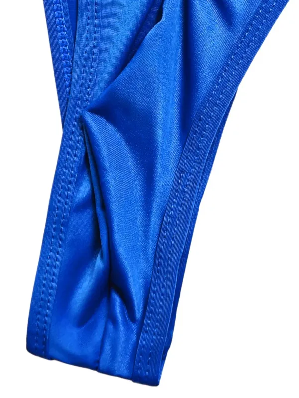 1pc Men's High Slit Ruched Thong - Ice Silky Smooth Semi Sheer, Ultra Sexy Breathable No-Stick Soft Casual Men Underwear — image 5