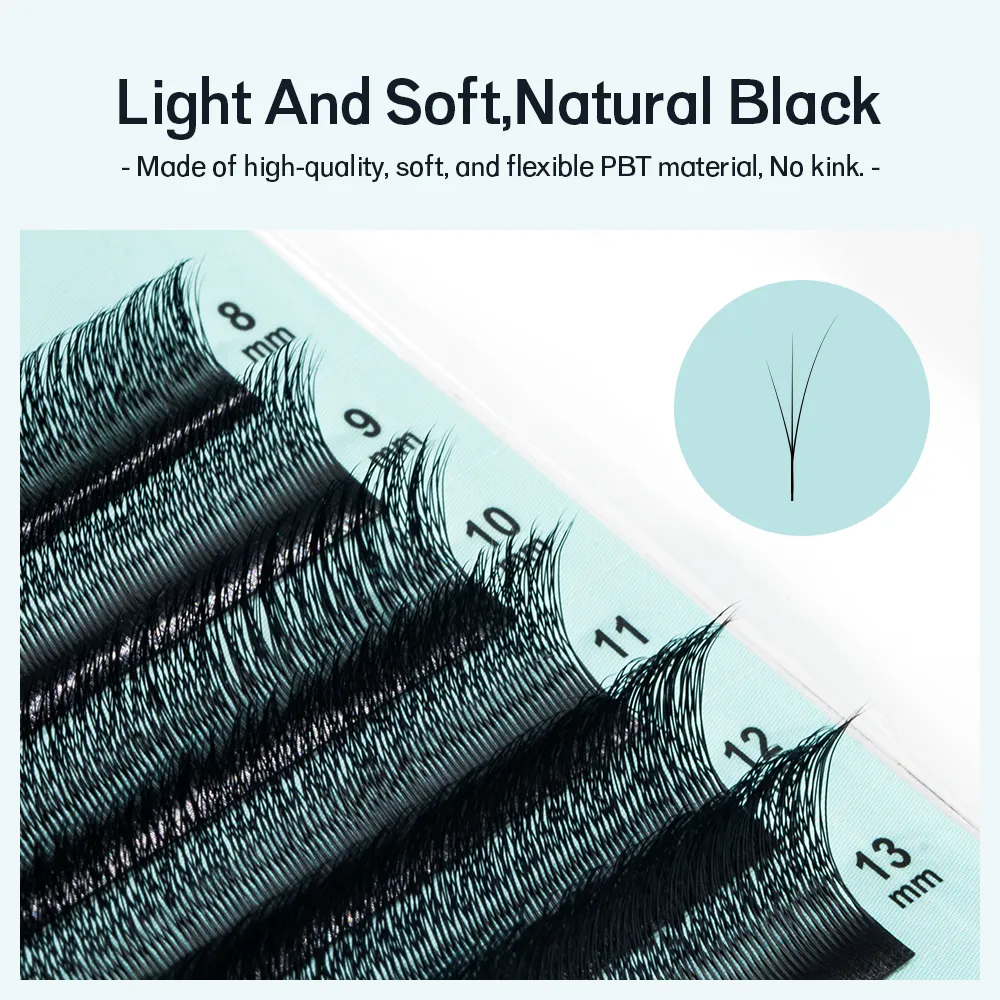 FOX 3D~5D W-Shaped Eyelash Extension Cat Eye Long Tail Premium Natural Lightweight Volume Fox Eye Lashes Makeup Tool — image 4