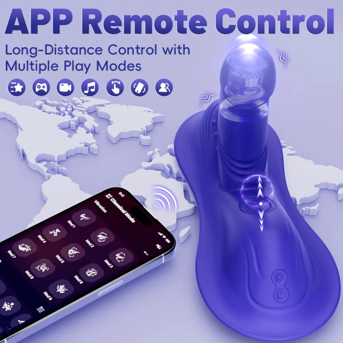 Riding Grinding Thrusting Vibrator - Remote Control Sex Grinders with 9 Thrusts Vibrations for Clit Perineum G Spot Stimulation — image 5
