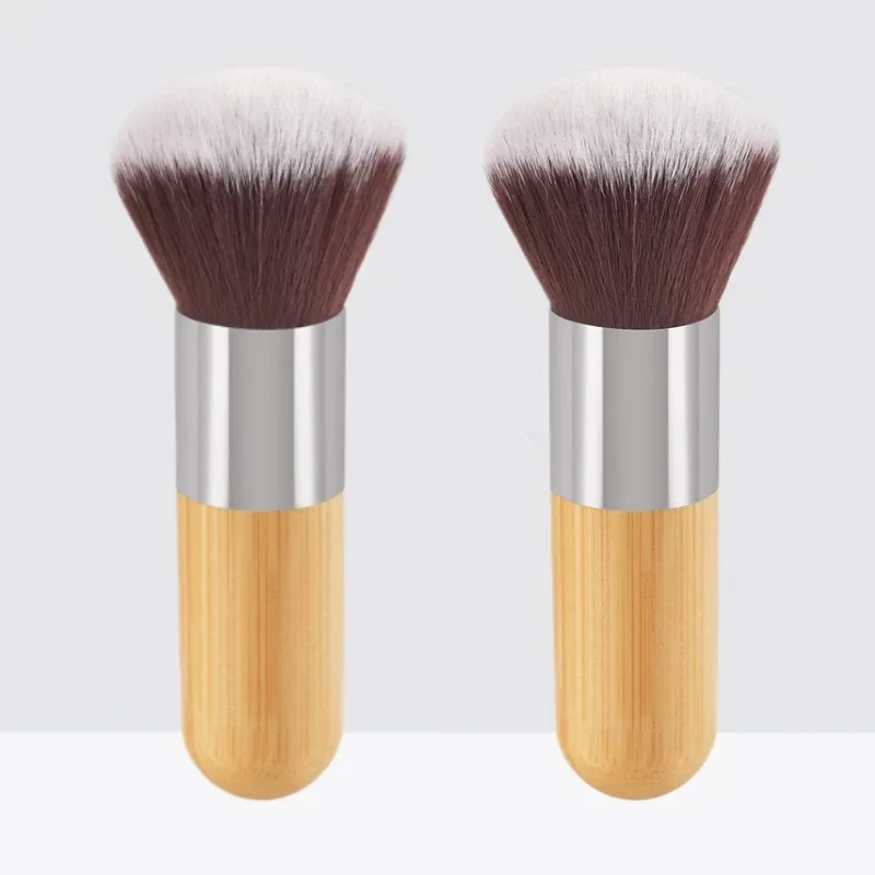 Bamboo Handle Foundation Brush Loose Powder Makeup Brushes Blush Contour Liquid Foundation Cream Professional Face Beauty Tools — image 9