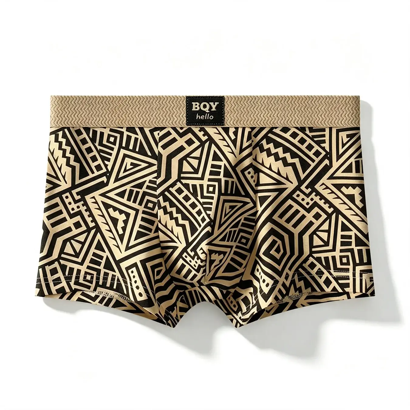 Men's Breathable Comfortable Underwear American Style Personalized Boxer Shorts Printed Trendy Ethnic Retro Square Underpant — image 2