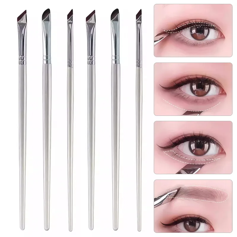 Sickle Eyeliner Brush Diagonal Eyebrow Brushes Blade Brush Undereyelid To Sleeping Silkworm Detail Brush Ultra-thin Makeup Tools — image 1