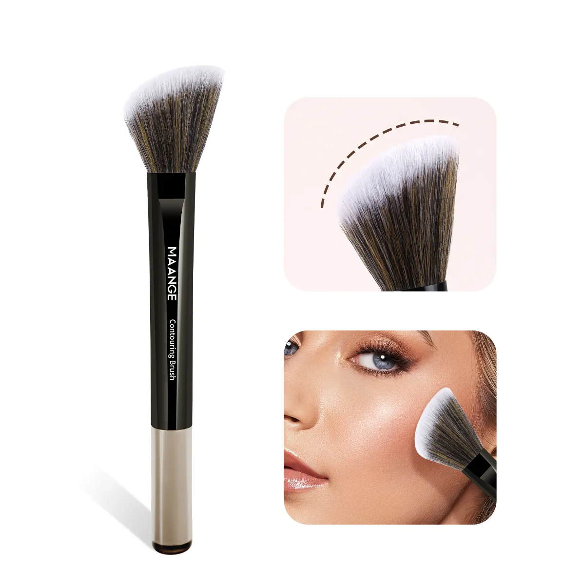 Makeup Brushes Set 2pcs Foundation Synthetic Hair Face Concealer Powder Makeup Brushes Suitable for Girls Makeup Beauty — image 4