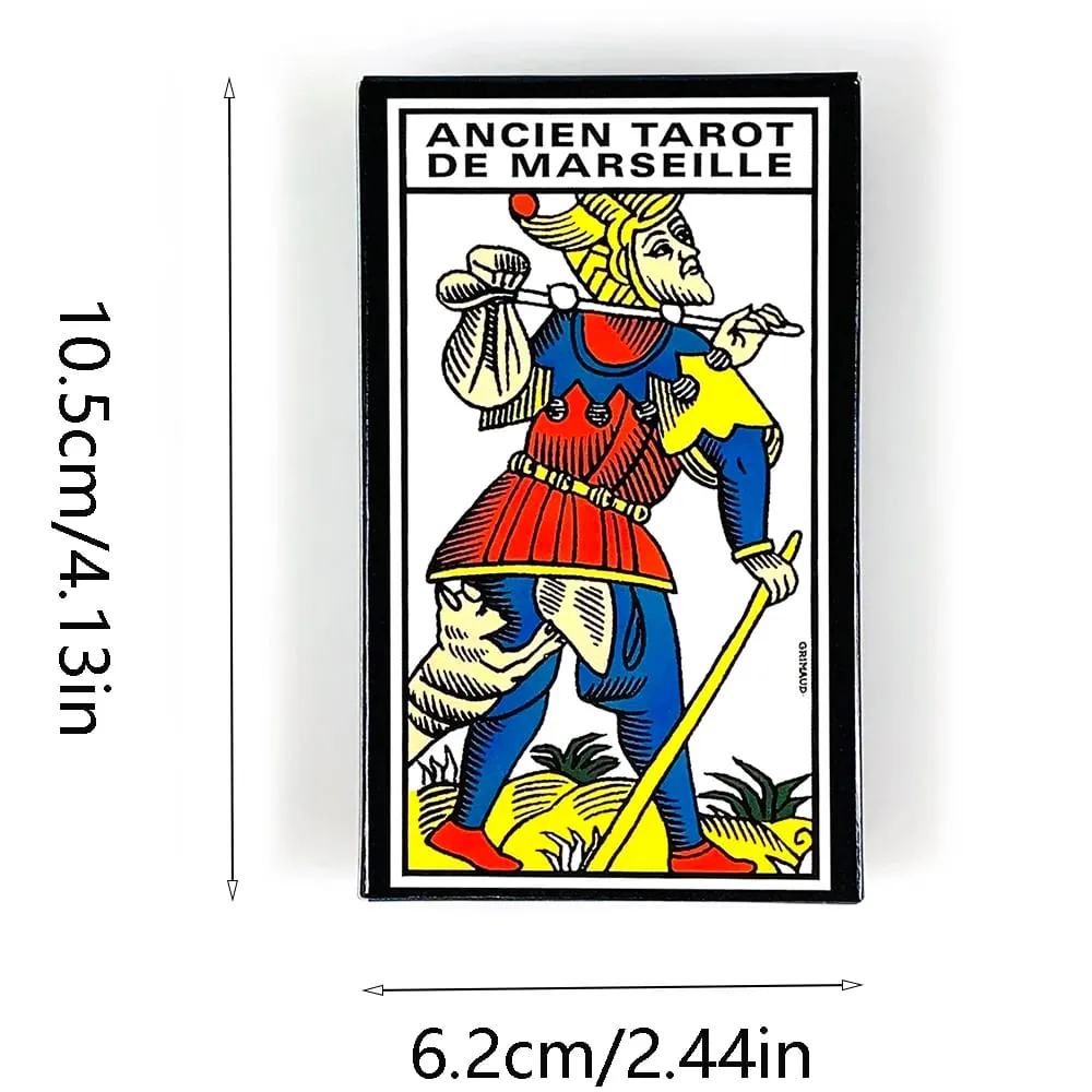 French Ver. Ancien Tarot De Marseille Deck Vintage Divination Tarot Deck Fortune Telling Board Game Cards Game for Beginner — image 6