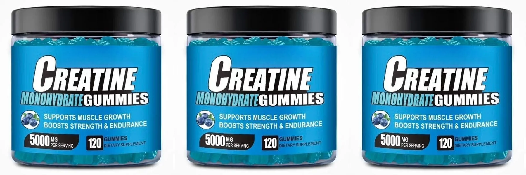 Creatine Monohydrate Infused Gummies with Vitamin B12 Muscle Growth Strength Pre-Workout Fitness Healthcare Supplement 120pcs — image 9