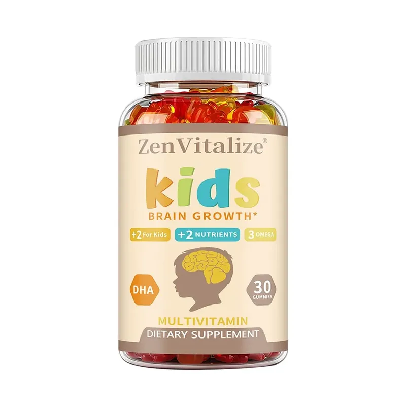 Kids Brain Development Gummies - with Omega 3 DHA Promotes Children's Brain Health Memory & Immune