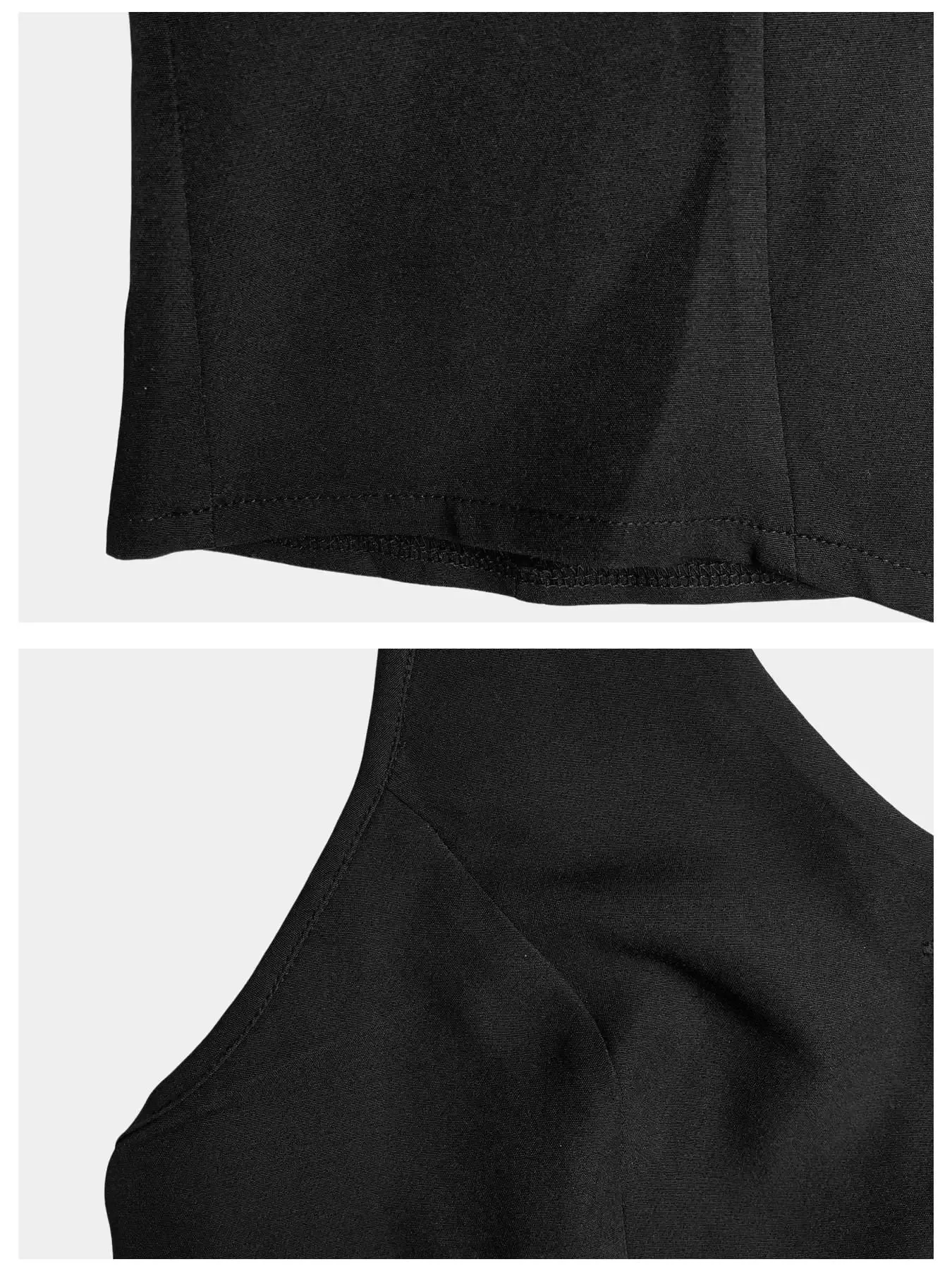 Women's Solid Color Casual Button-Up Halter Top Tank Vest One Piece Comfortable Breathable Fashionable Summer Wear — image 7