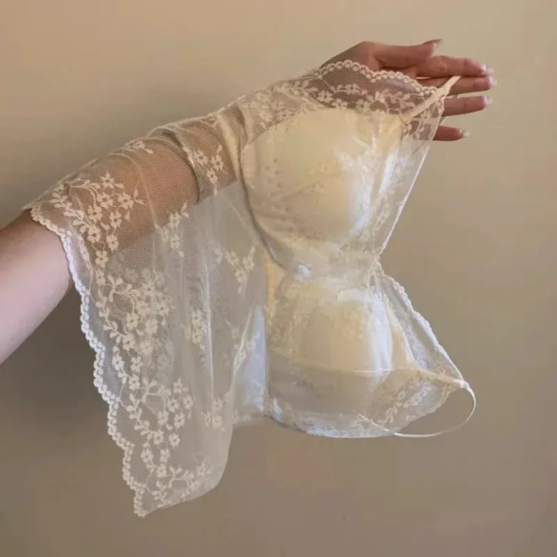 2025 Summer Lace V-Neck Camisole with Built-in Bra Sheer Mesh Hollow-Out Bodycon Tank Topns Aesthetic Slim Fit Bustier Cami — image 1