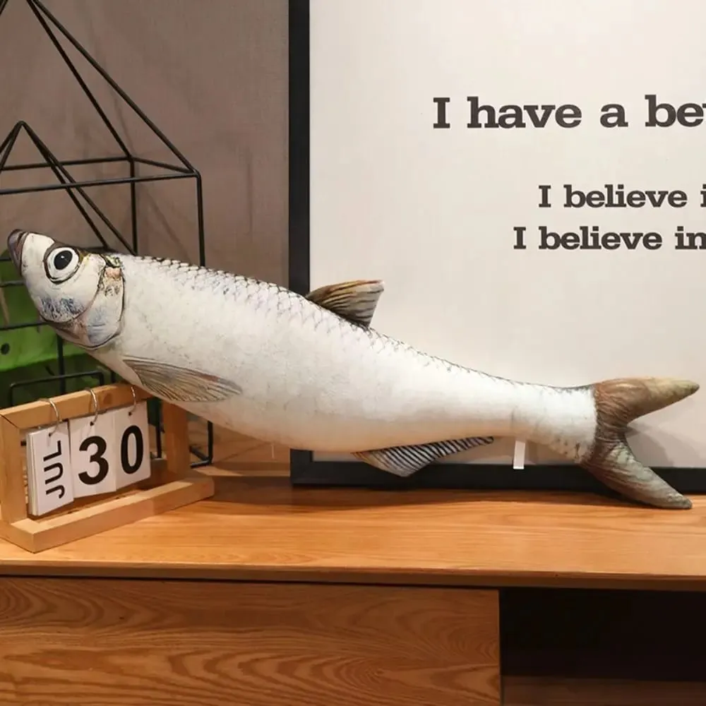 Perch Simulation Fish Plush Pillow Grouper Stuffed Cartoon Fish Plush Toy Lovely PP Cotton Fish Anime Pillow Dolls