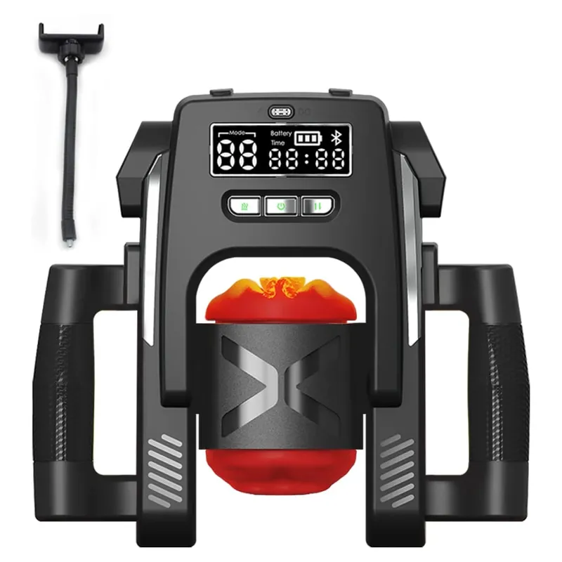 Electric Retractable Vibration Airplane Cup With Mobile Phone Holder Male Masturbation Penis Delay Exercise Device Sex Toys