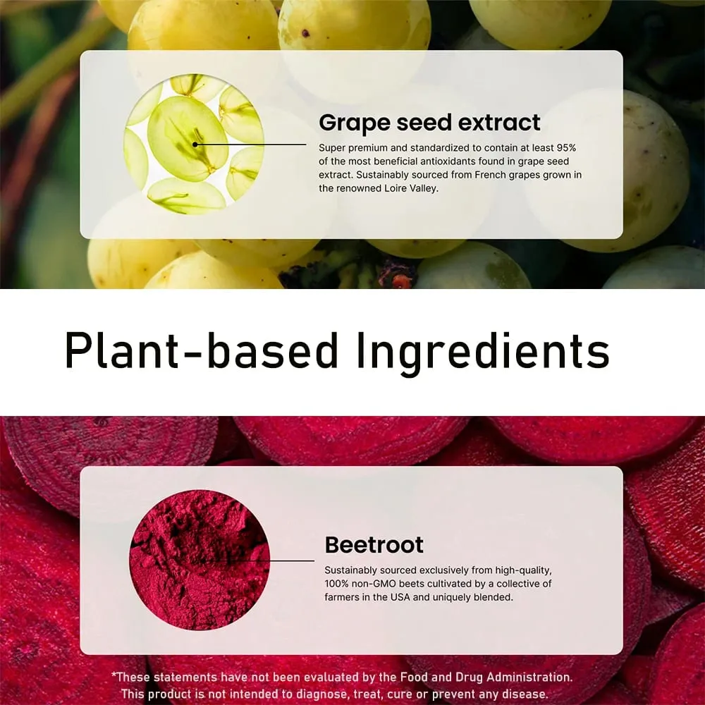 SuperBeets Supplements 1000mg Organic Beet Root Nitric Oxide Capsules - Supports Energy Healthy Circulation Blood Flow - Vegan — image 3