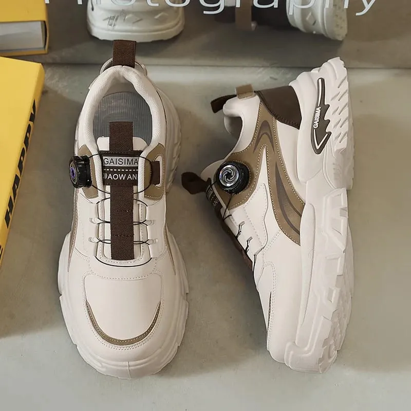 Autumn New Men's Versatile High-Top Trendy Thick-Soled Running Shoes Casual Fashion Sneakers Suitable for Outdoor Sports — image 4