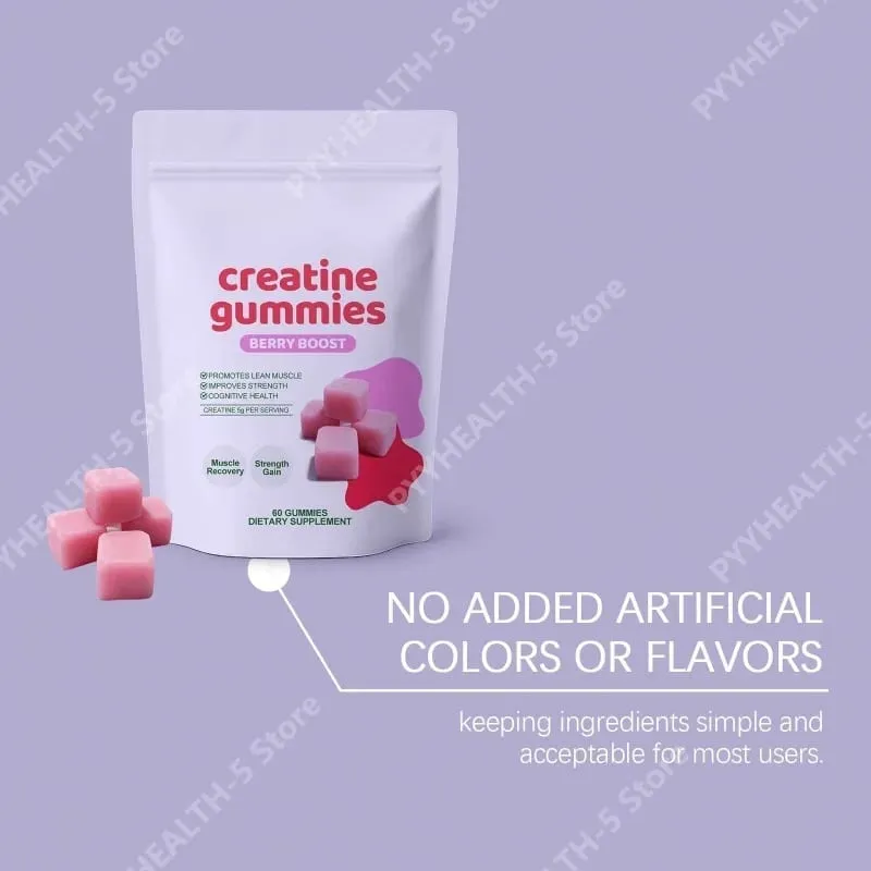 Creatine Gummies Chewable Gummy Supplement for Daily Support Serving 3 Gummies Total 60 Gummies — image 4