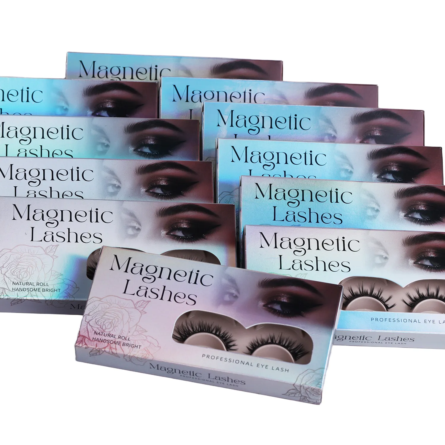 2Pairs Magnetic Eyelashes 3D Natural False Eyelash Reusable Easy Wear Eye Makeup Set Gluee-free Lashes — image 5