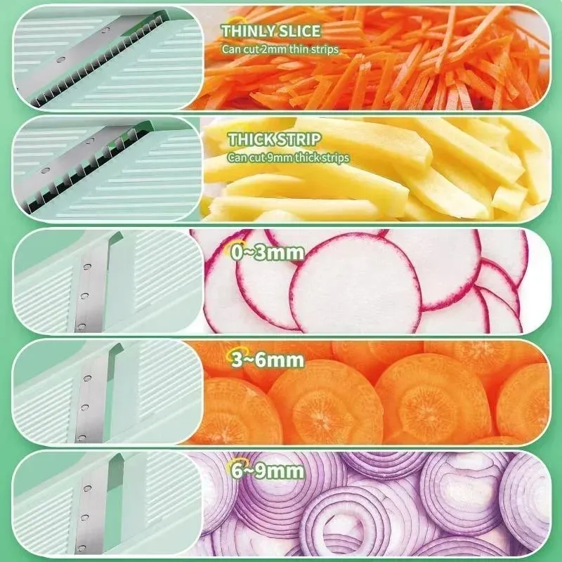 Multi-function Vegetable Slicer Household Fruit And Vegetable Cutter Manual Adjustable Knob Lemon Potato Grater Kitchen Gadgets — image 4