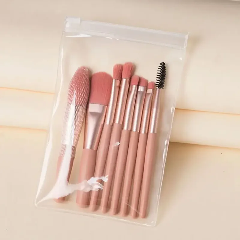 8pcs/set portable Soft Bristle Make Up Brushes Premium Synthetic With Bag Eyeshadow Brush Eye Facial Beauty Foundation tool — image 8