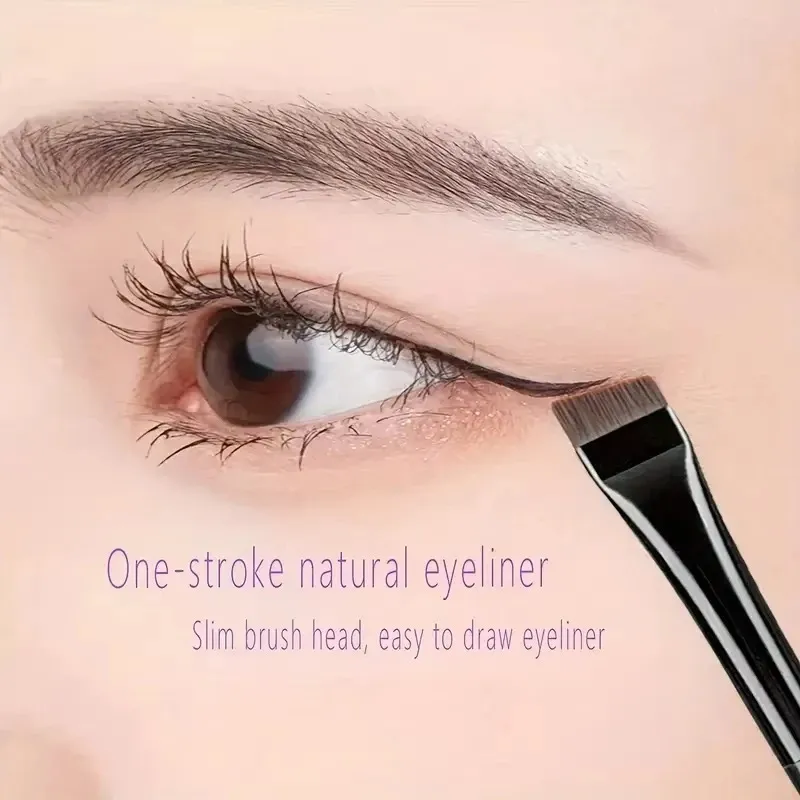3-Piece Eyeliner & Eyebrow Brushes Set - Ultra-Fine & Flat Tips for Precise Control High-Quality Precision Makeup Application — image 5