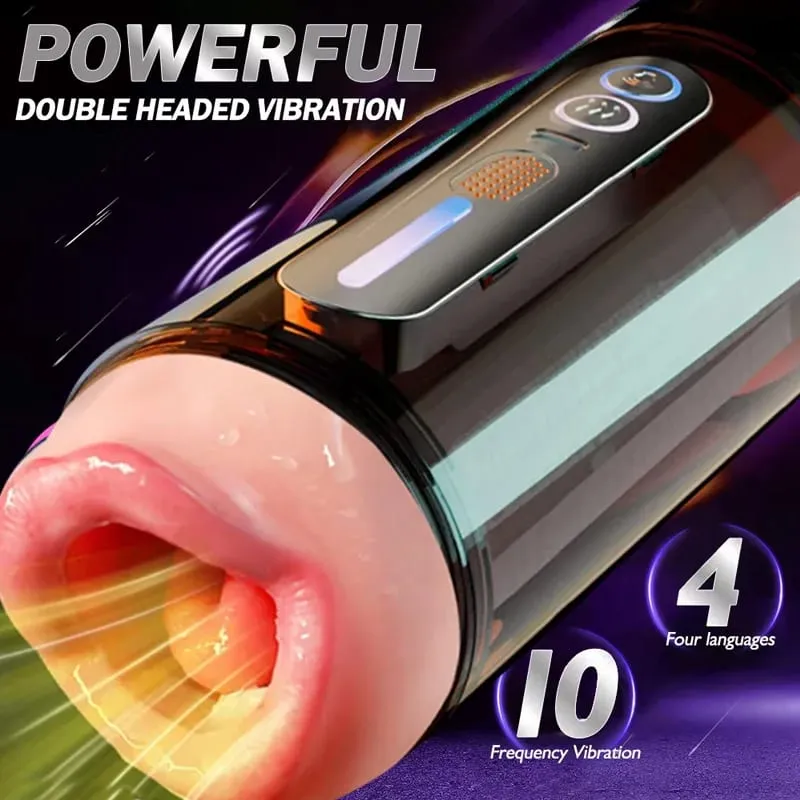 Automatic Male Double-Headed Penetration Realistic Channel Vibrating Deep Throat Vagina Voice Pocket Pussy Sex Toy Supplies 18+ — image 3