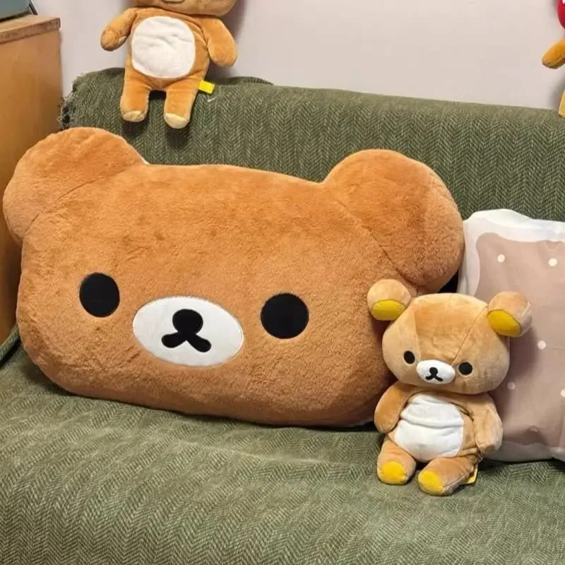 44cm Cute Rilakkuma Plush Toy Back Support Detachable Cover Bedside Large Pillow Comforter Washable Sleeping Pillow Gifts — image 10
