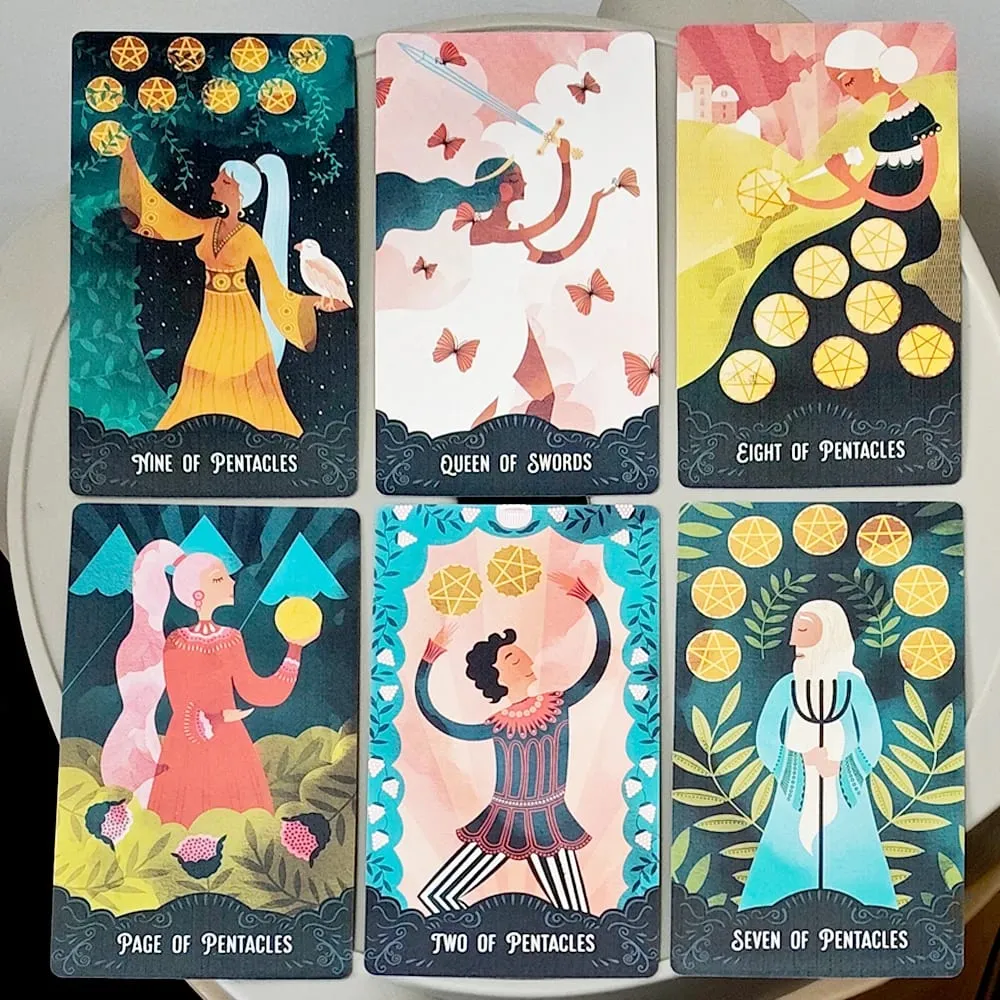 Star Maiden Tarot Deck 78-Card Deck Aesthetic Celestial Divine Tarot Cards in Two-piece Rigid Box 12*7cm Double-embossed — image 4
