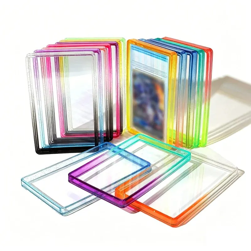 Glitter TPU Slab Bumper Guard Case Holder Protective Skin Display Sleeves with Clear Back for 35PT Graded Trading Card — image 1