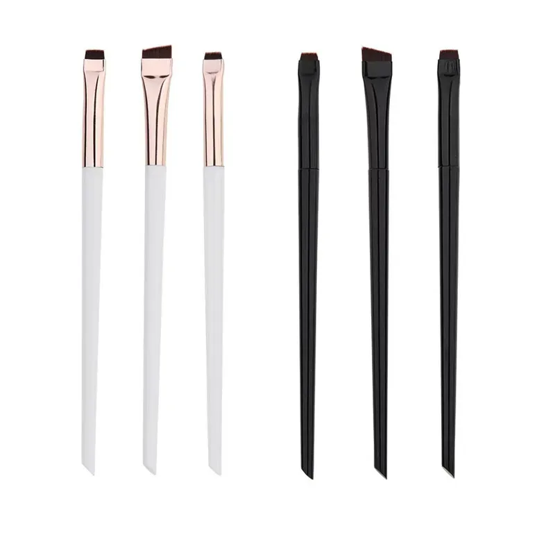 3/6/9/12Pcs Angled Eyeliner Brush Micro-Fine Tip for Brows & Cut Crease Vegan Professional Makeup Brushes — image 14