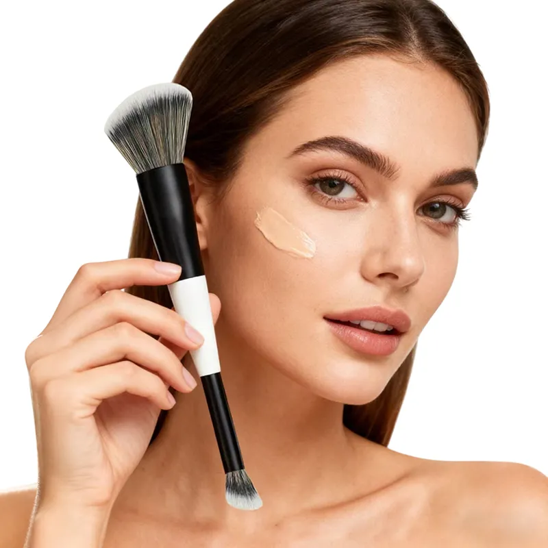 ✦ Dual-Ended Foundation Face Brush Double-ended Powder Blush Contour And Eyeshadow Concealer Makeup Brushes — image 3