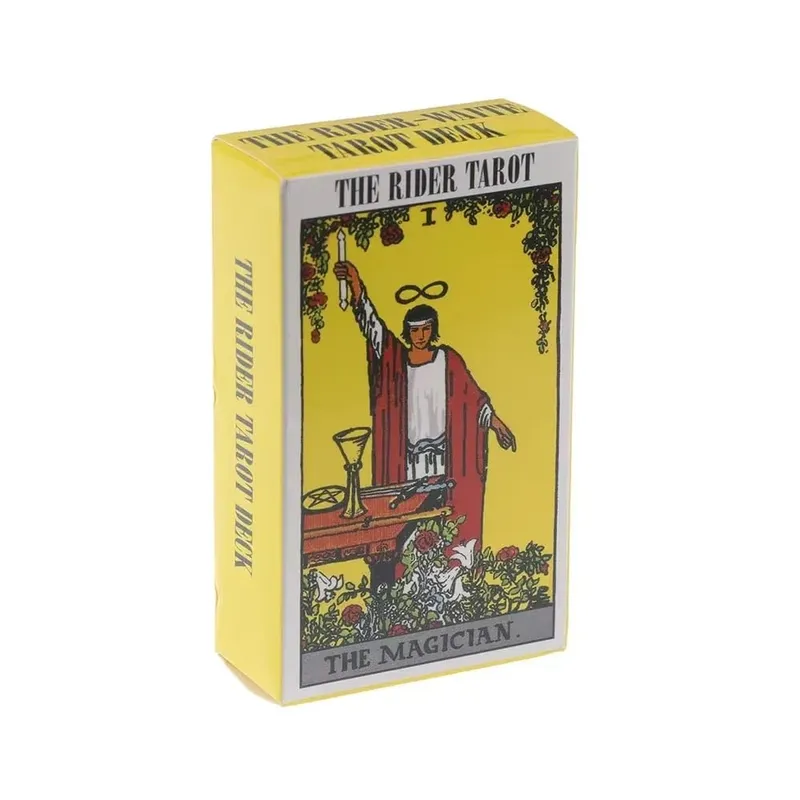 Rider Waite Tarot Card Divination Personal Use Tarot Deckภาษาอังกฤษเต็มรูปแบบภาษาสเปนOracles DeckสำหรับGirl Boardเล่นเกม