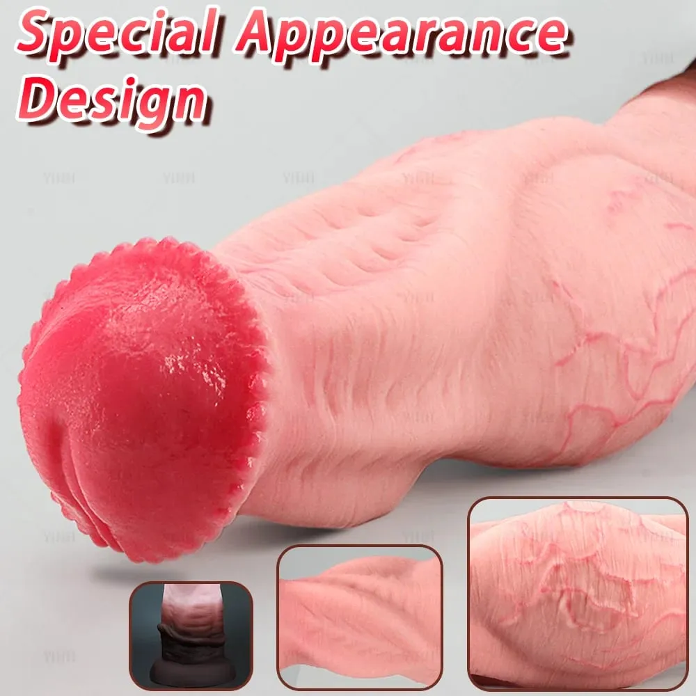 47-95mm Huge Horse Dildo Realistic Animal Dildo Big Anal Plug Thick Dick Silicone Penis Sex Toys Consolador Adults Masturbation — image 4
