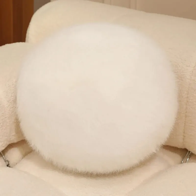 30cm Long Plush Fluffy Round Plush Pillow Cartoon Ball Pillow Accompany Stuffed Pillow Car Home Sofa Decor Plush Cushion — image 8