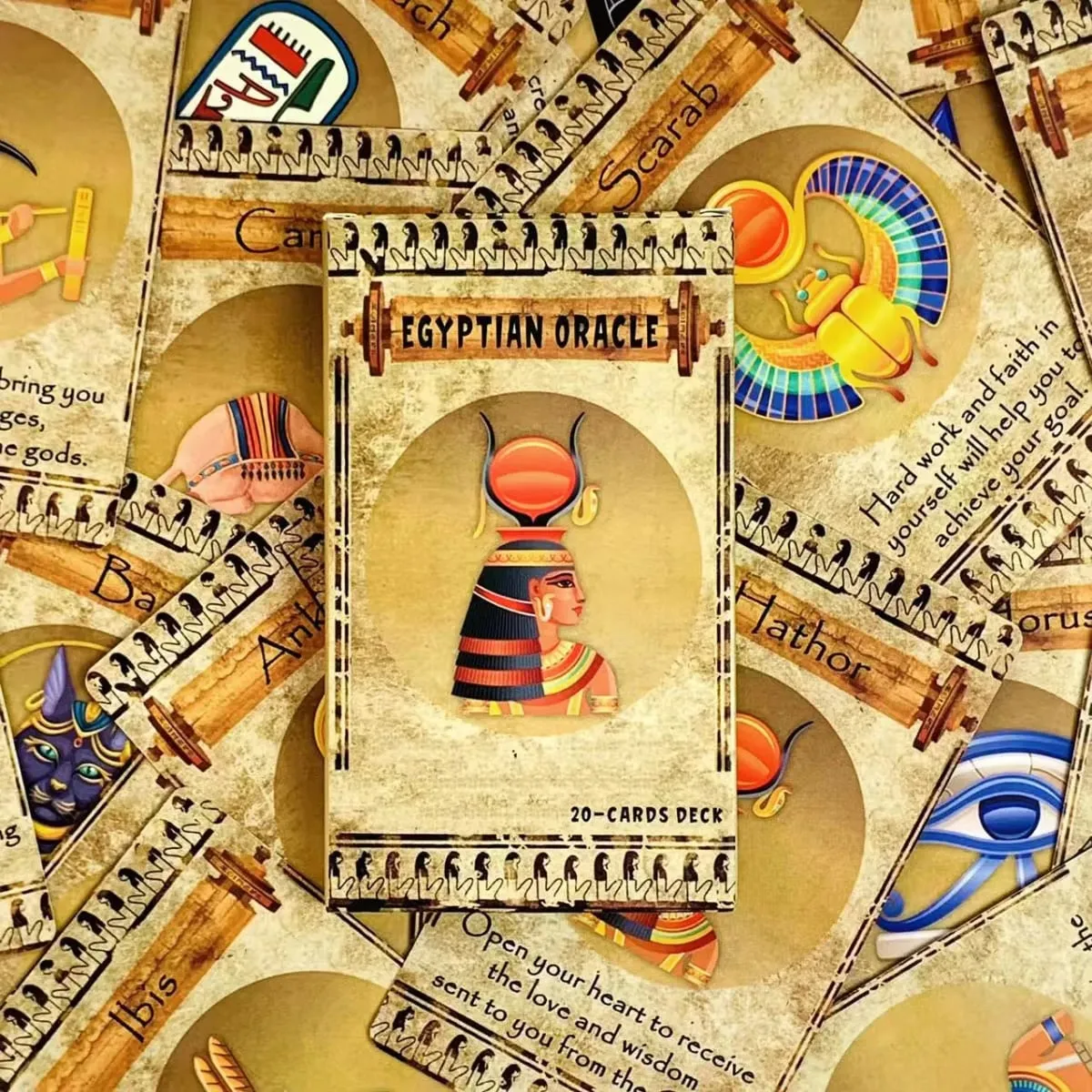 New Egyptian Oracle A 20 Cards Deck Classic Design For Beginners & Pros Ideal For Divination Meditation & Gifts — image 3